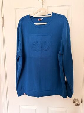 Lego Men’s Royal Blue Embossed Logo Crewneck Sweatshirt